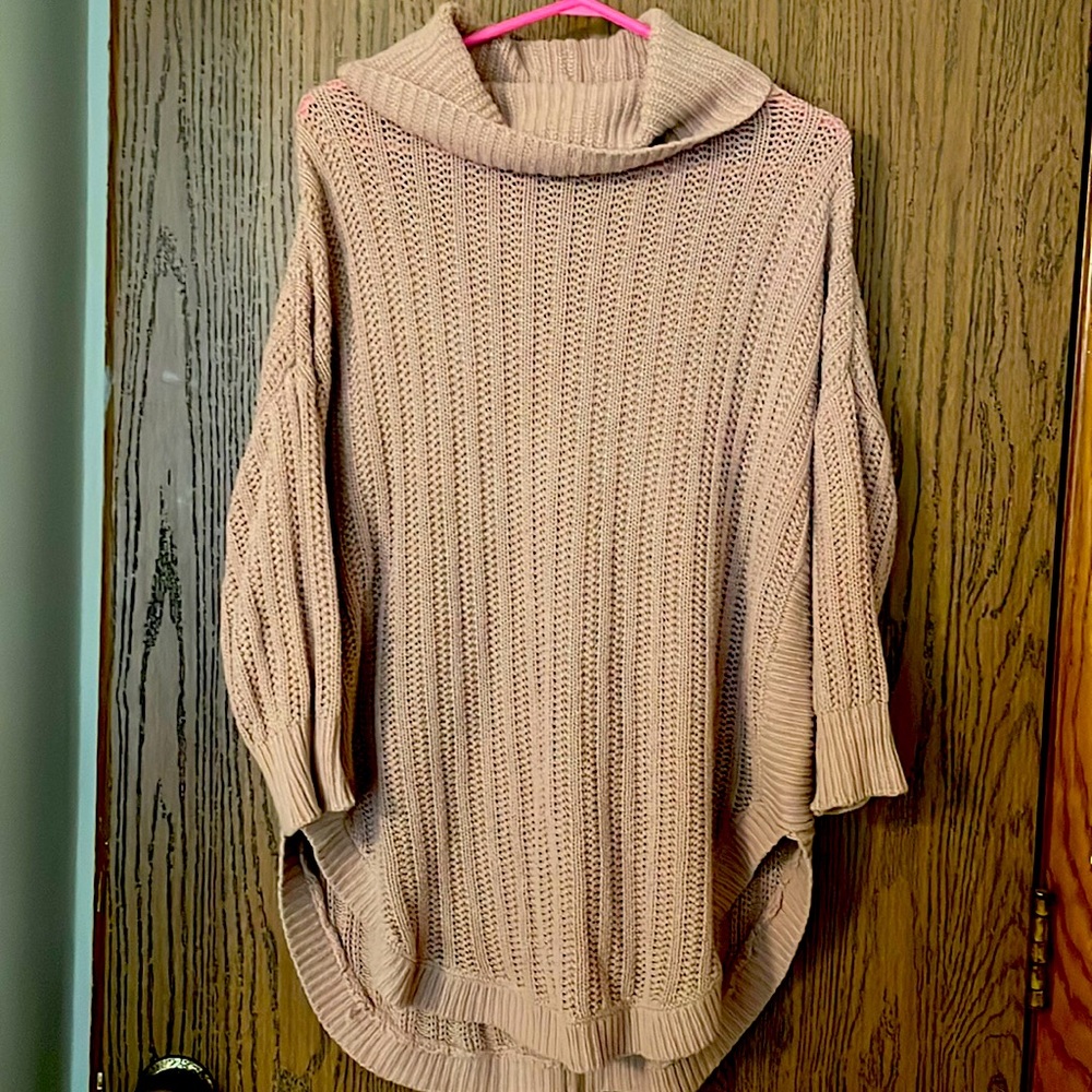 Tan turtleneck sweater from Express.